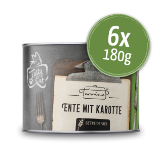 TastyCat Terrine Ente mit Karotte 6 x 180g.