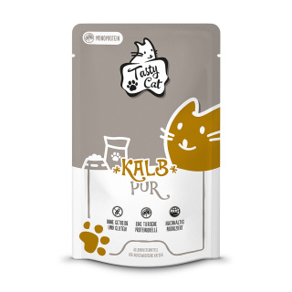 TastyCat MONO Kalb pur 125g.  MHD 02.04.2025