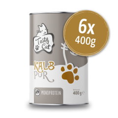 TastyCat MONO Kalb pur 6 x 400g.