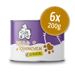 TastyCat Kalb & Kaninchen 6 x 200g.