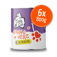 TastyCat Huhn & Herz 6 x 800g.