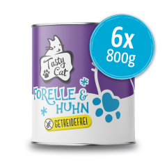 TastyCat Forelle & Huhn 6 x 800g.