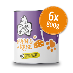 TastyCat Huhn & Käse 6 x 800g.