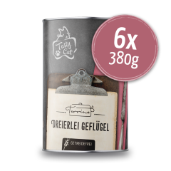 TastyCat Terrine Dreierlei Geflügel 6 x 380g.